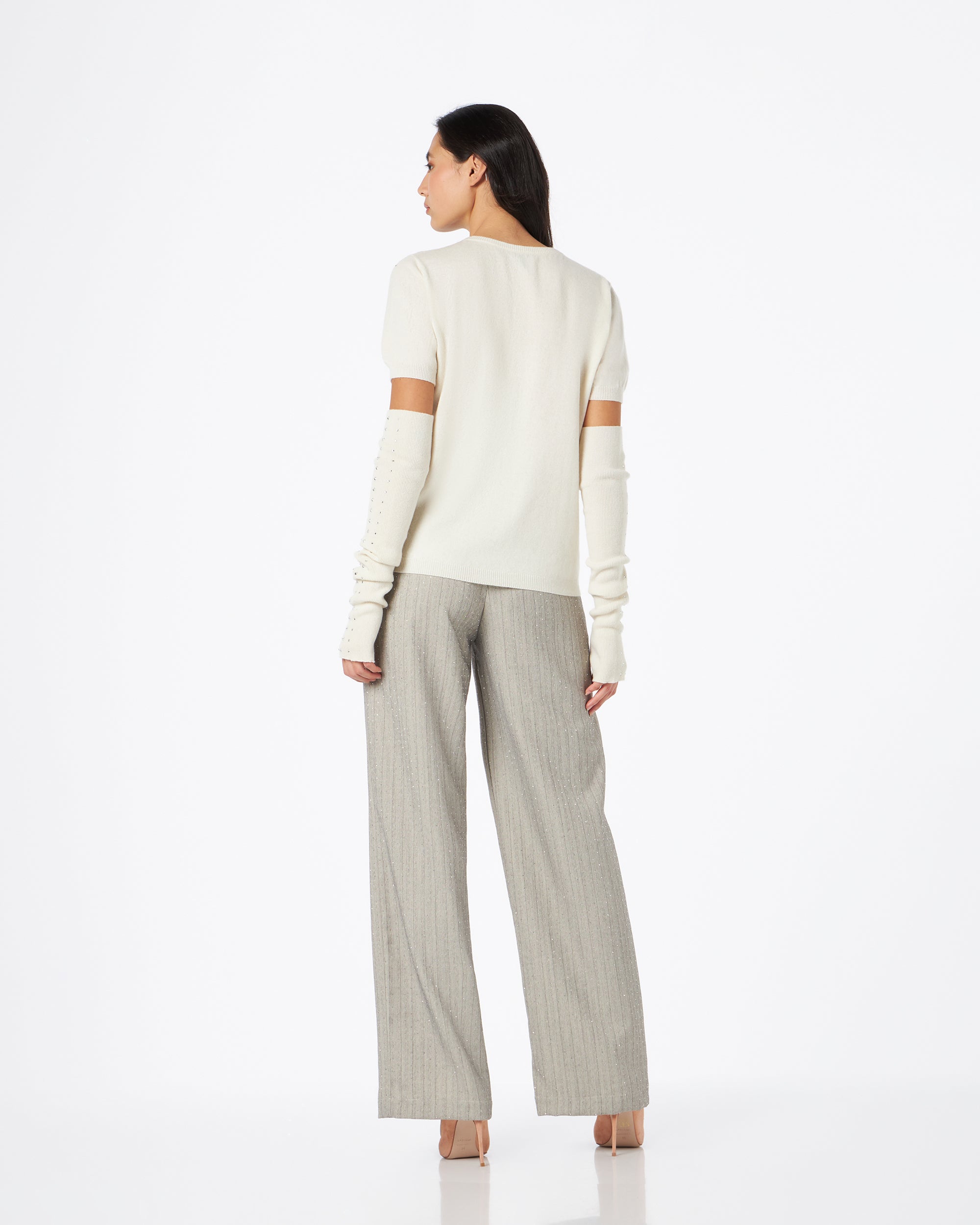 Allegra maglia bianca scollo a V