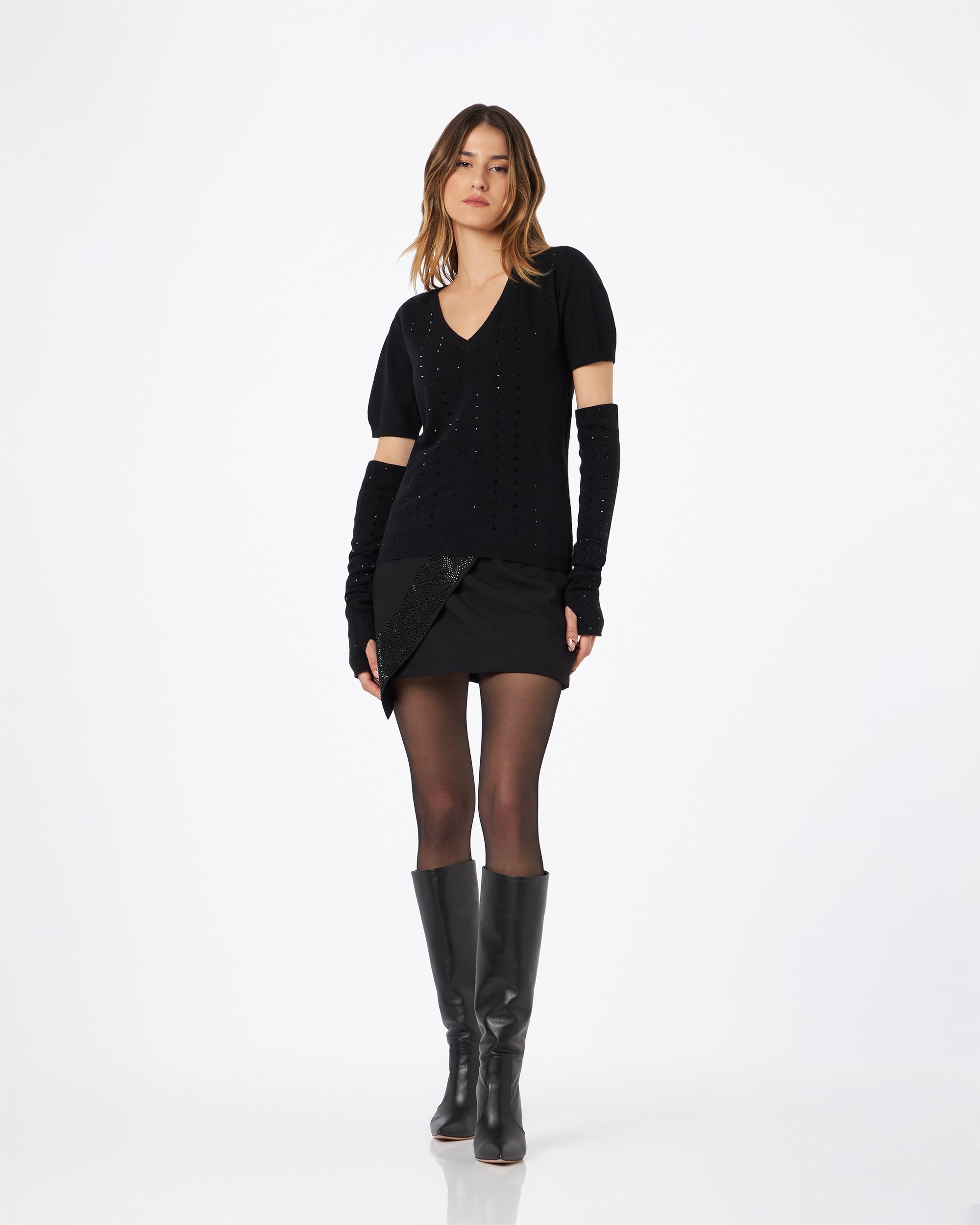Allegra maglia Scollo a V nera