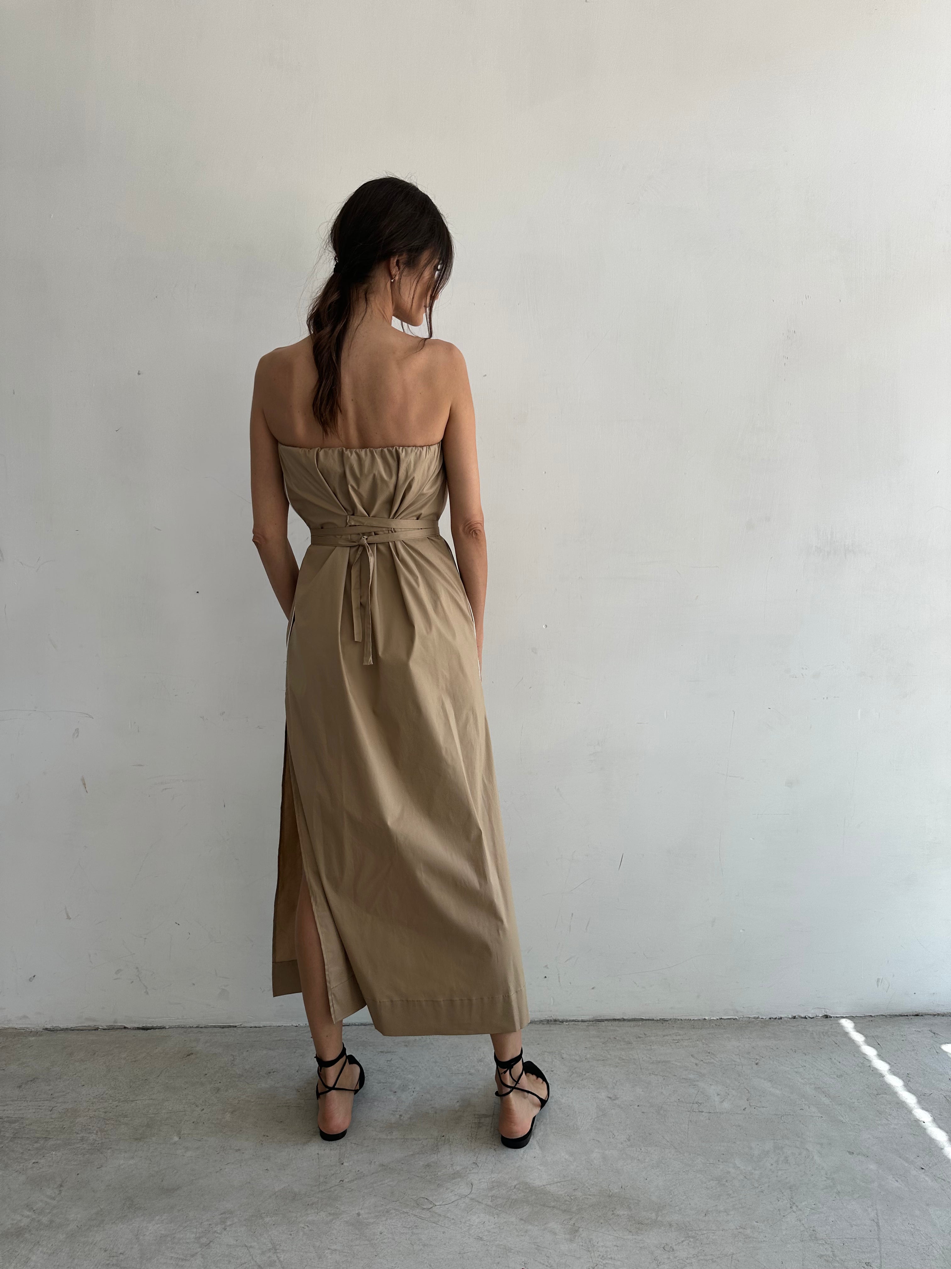 Luce Abito Beige In Cotone