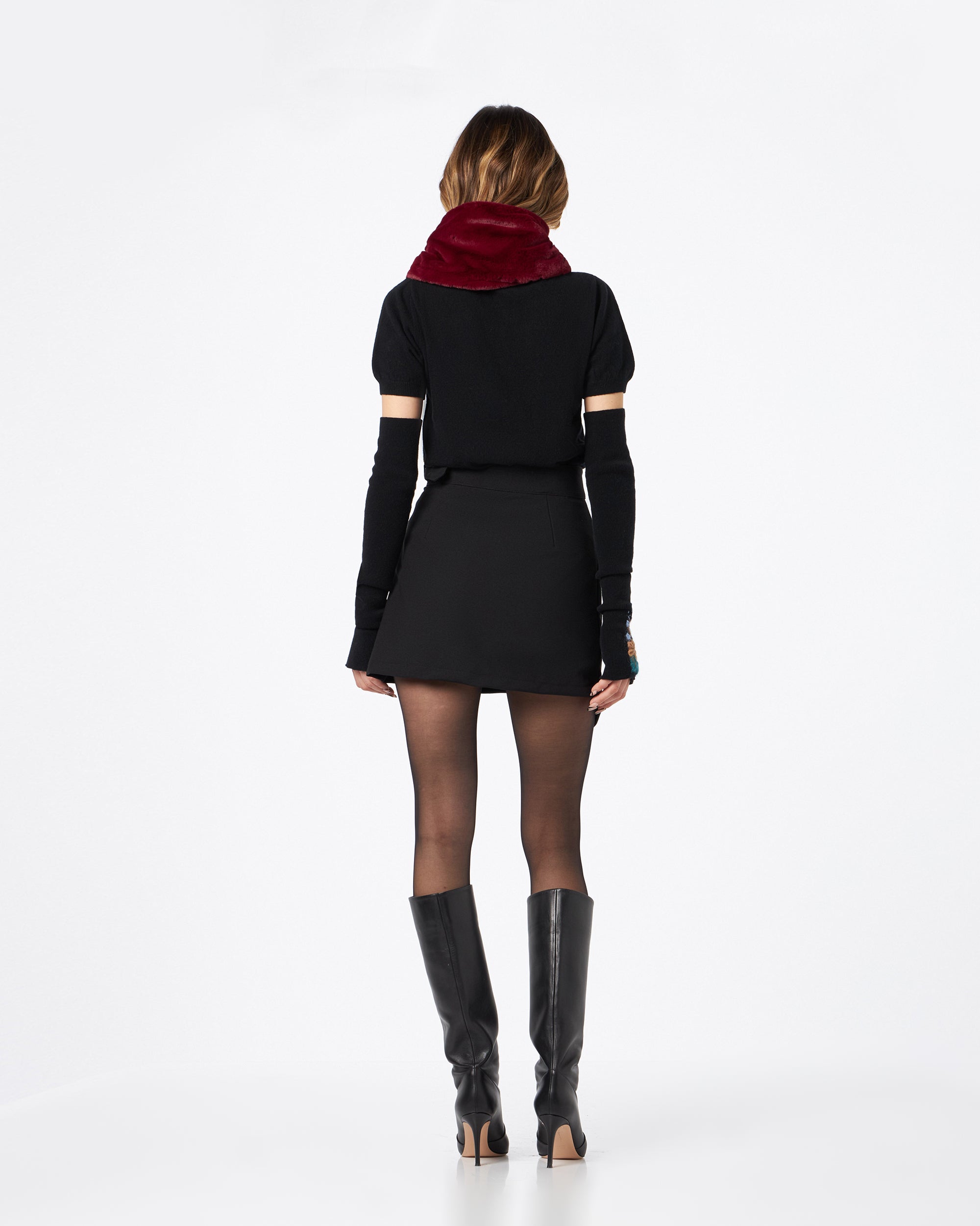 Rho collo furry bordeaux