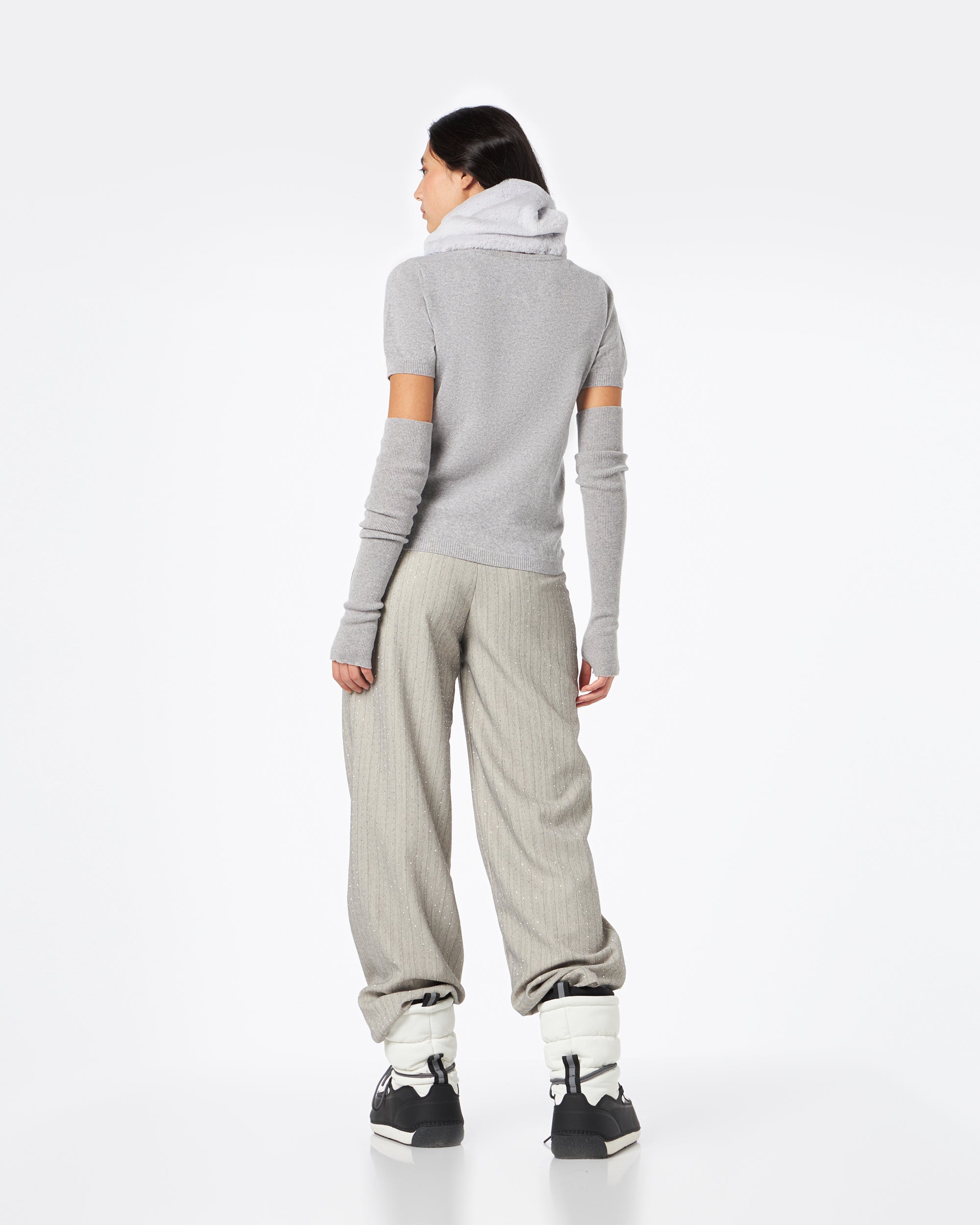 Rho collo furry grigio