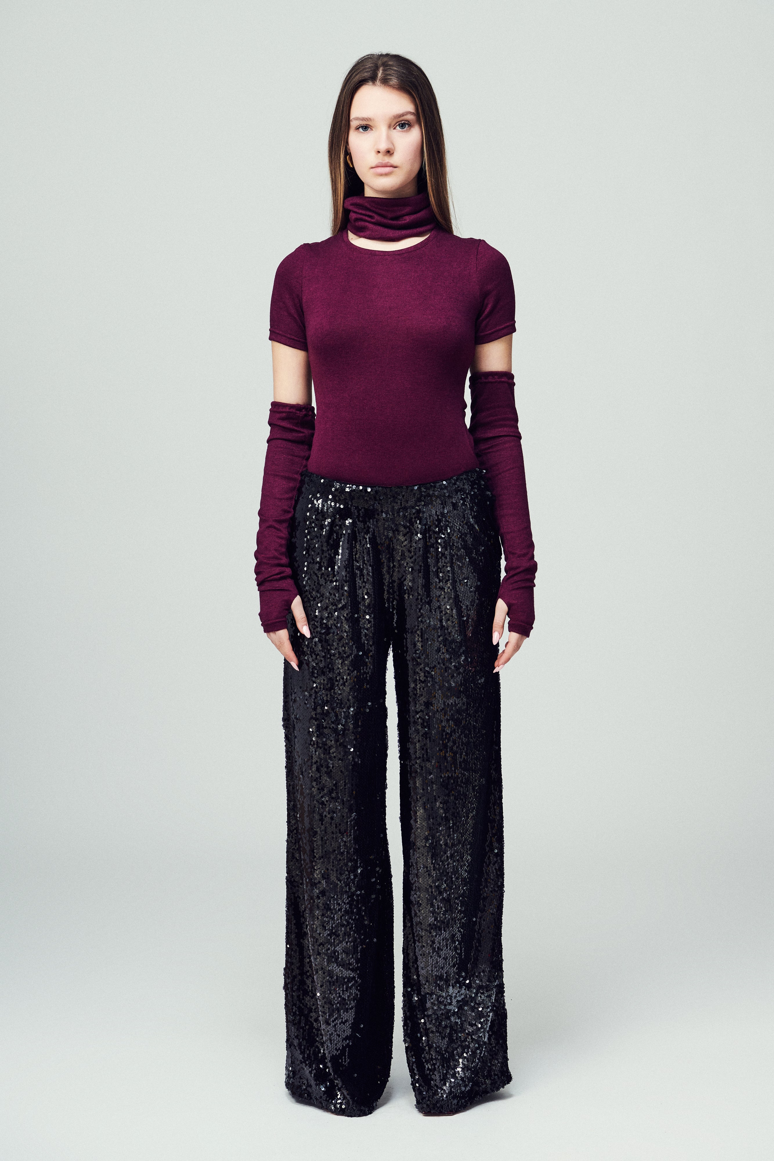 Maglia Allegra in jersey bordeaux