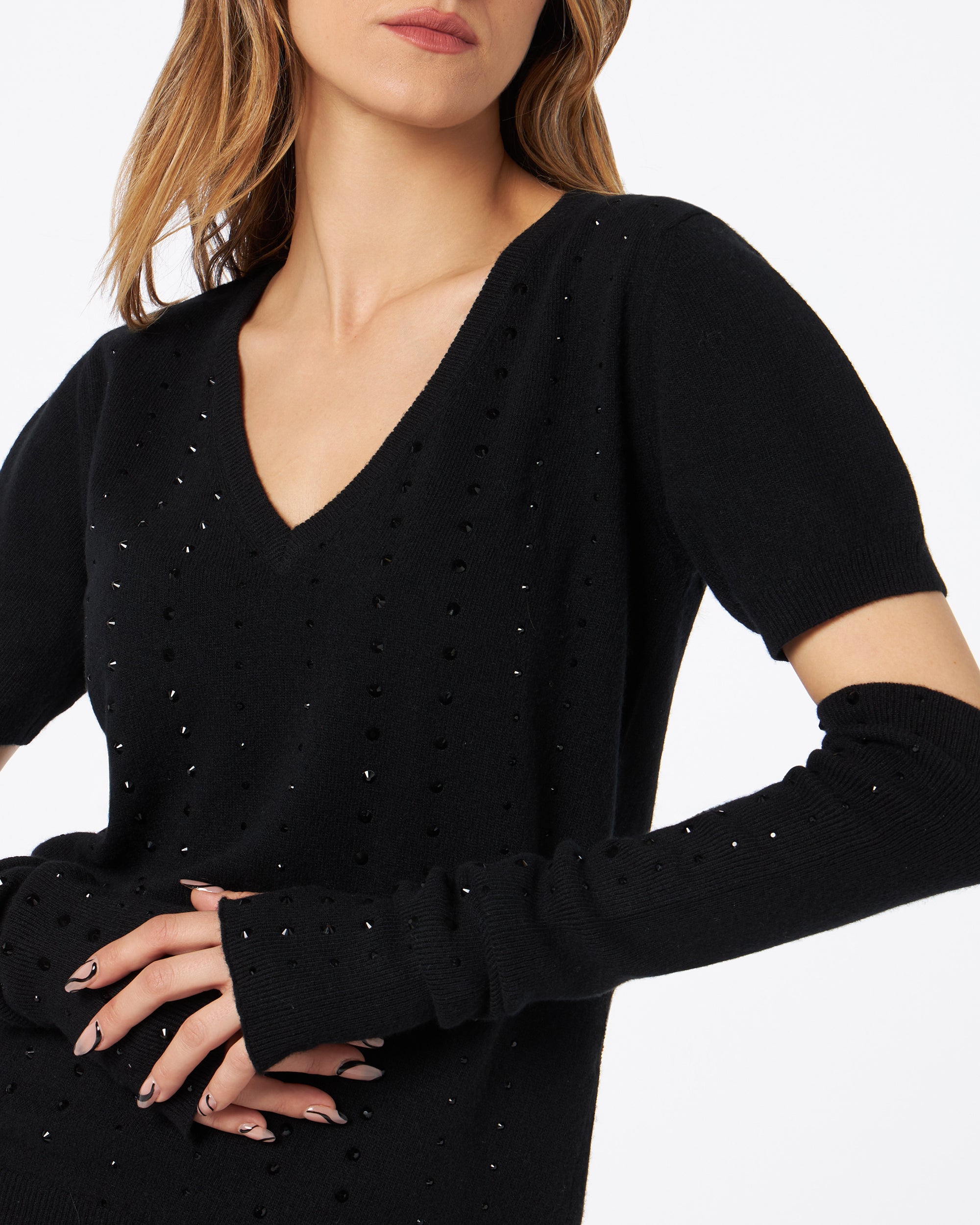 Allegra maglia Scollo a V nera