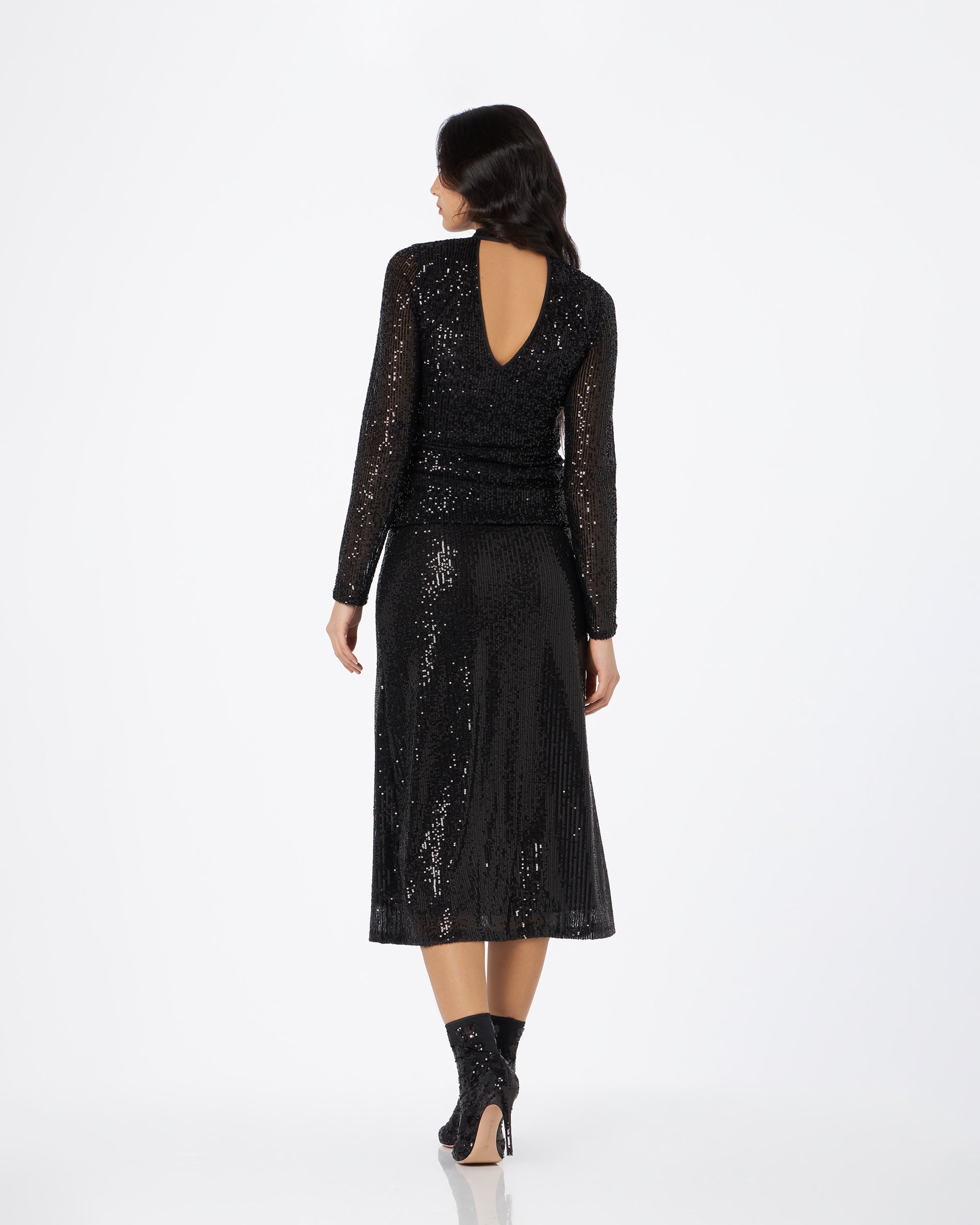Asolo maglia in paillettes nero