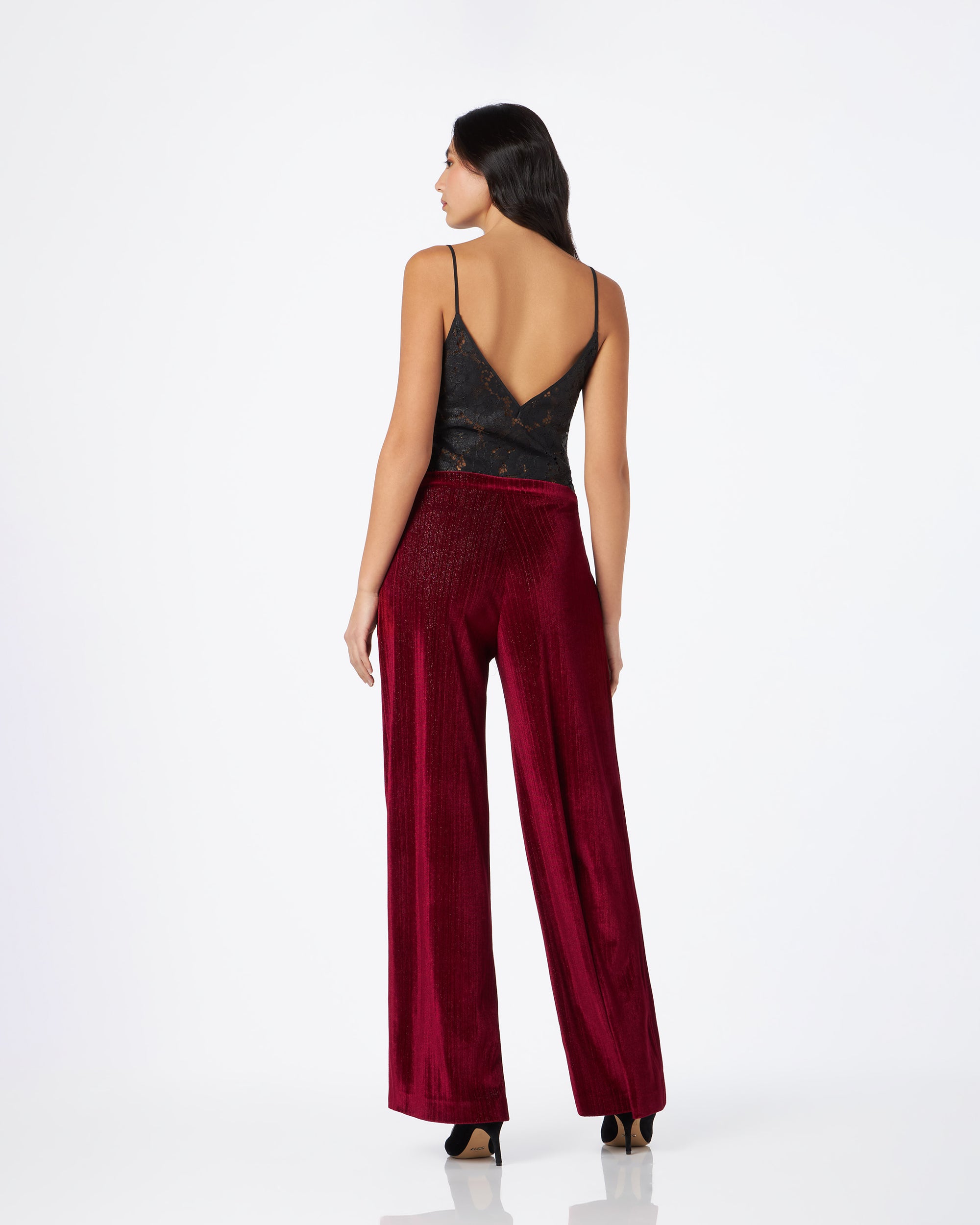 Francesca pantalone in velluto bordeaux