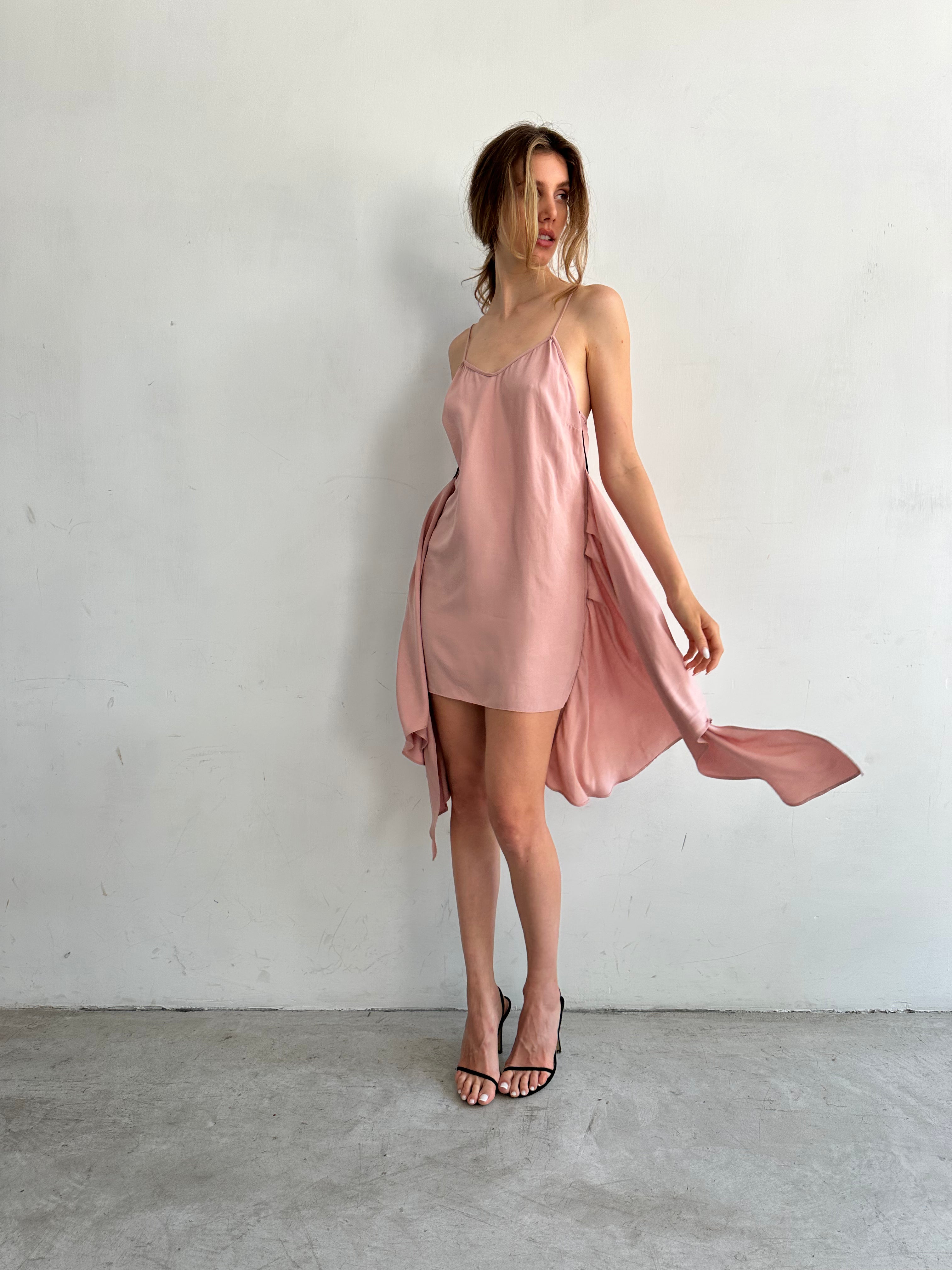 Ambra Abito Rosa In Viscosa