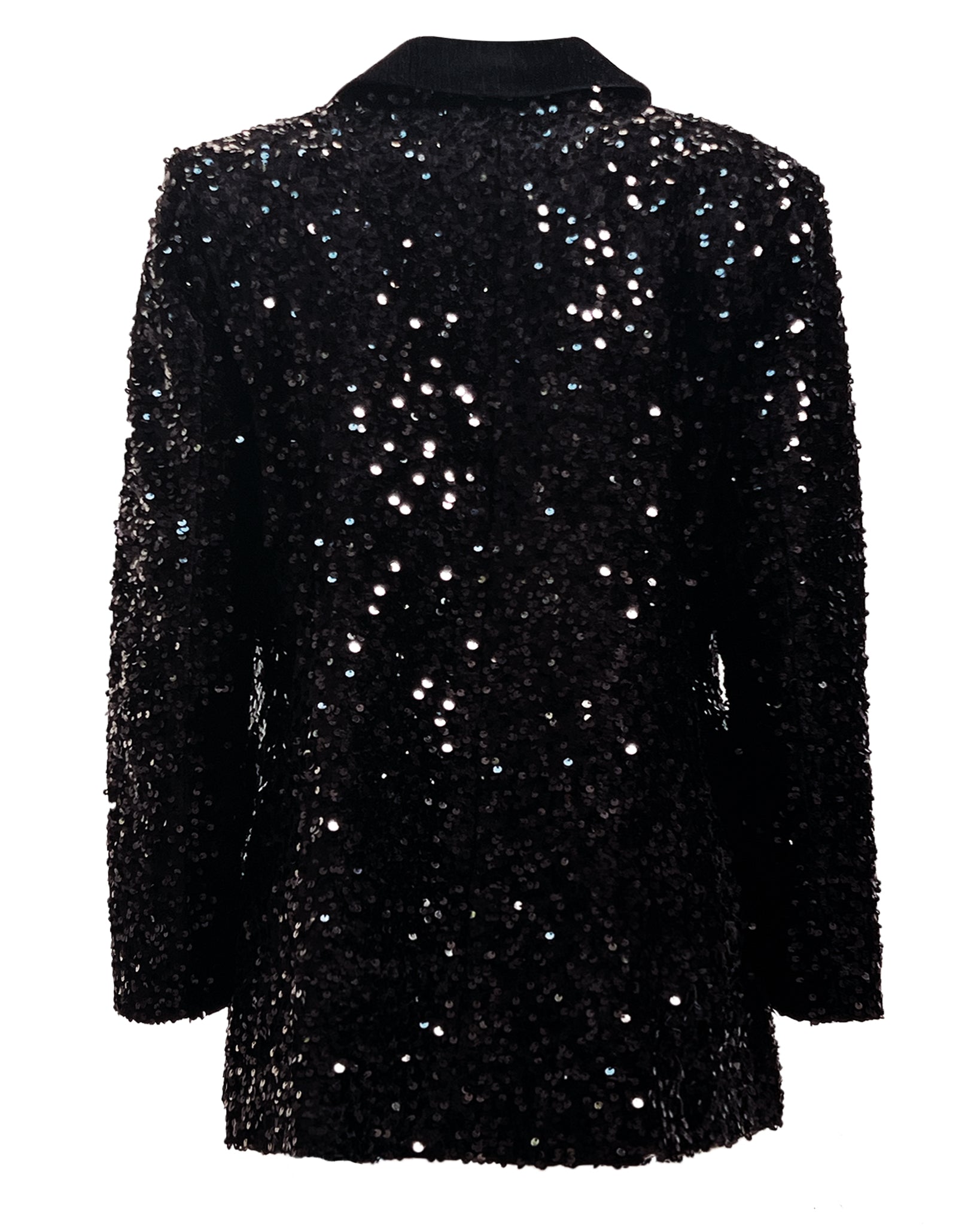 Como giacca in paillettes nero